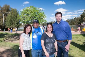 Jun Cayanan and Ed Husic at Woodcroft Festival